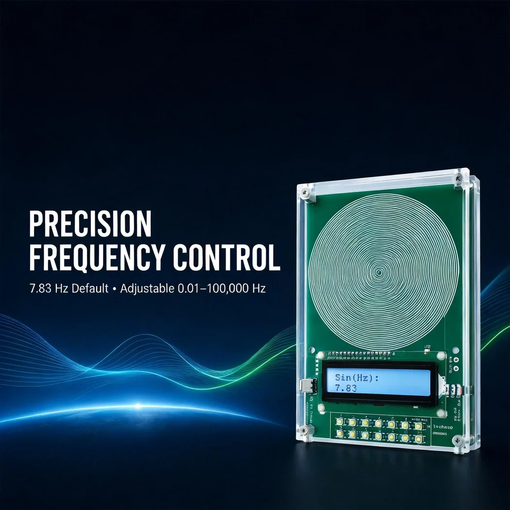 7.83Hz Schumann Resonance Generator 0.1Hz-100kHz Adjustable Sine Wave Pulse USB AUX 3.5mm Meditation Sleep Aid Stress Relief