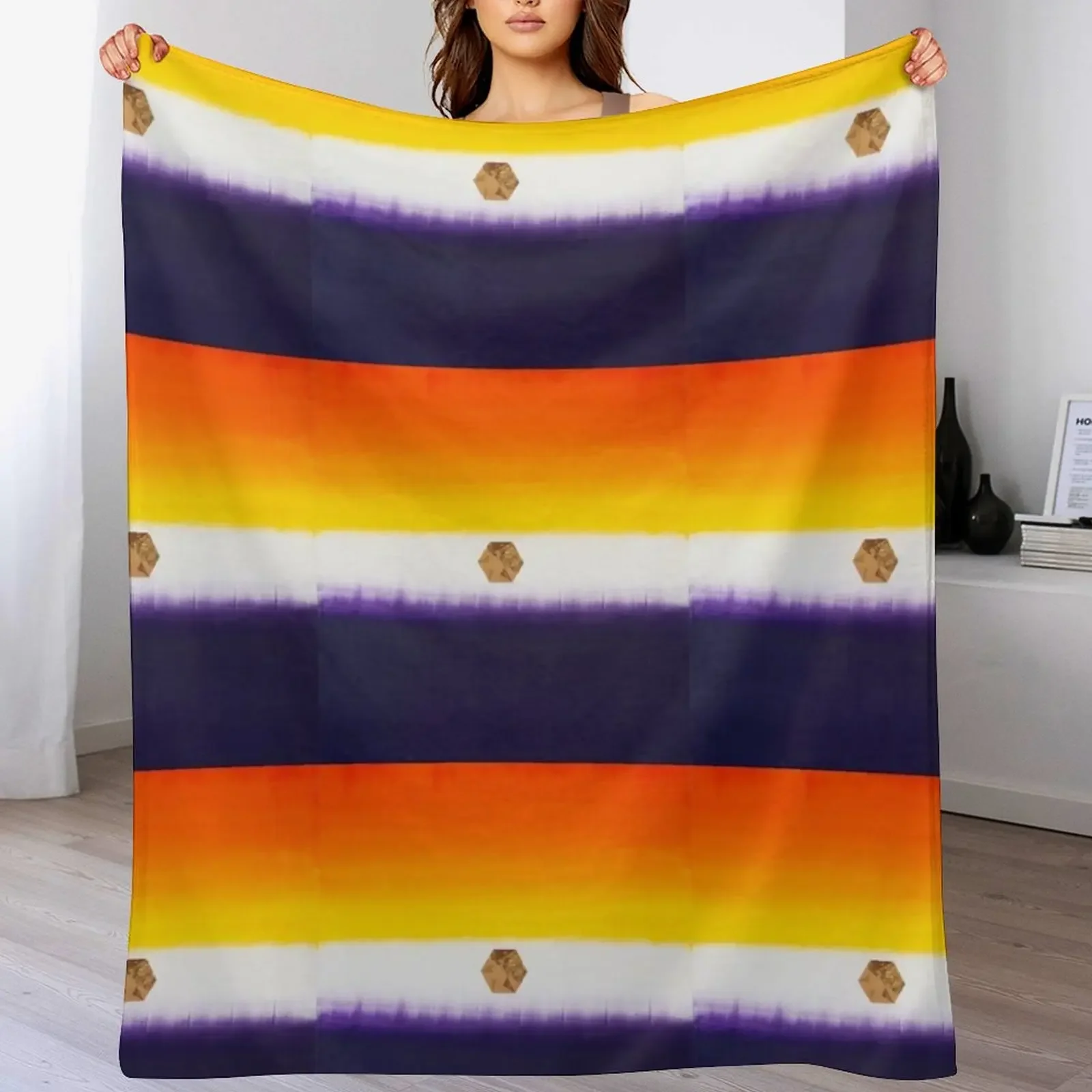 

Hexagen Throw Blanket Soft Beds bed plaid Retros wednesday Blankets