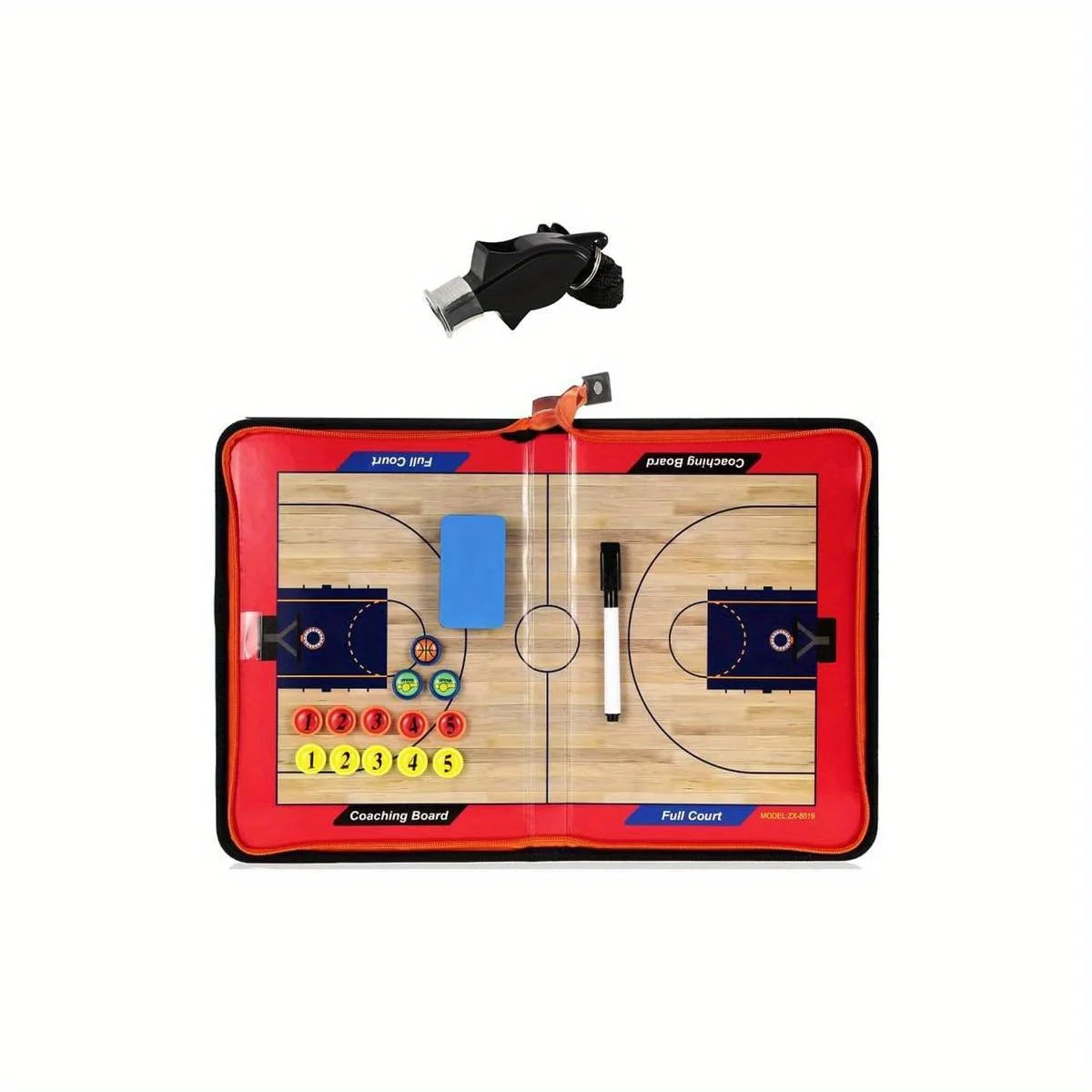 FANDAO Баскетбольная сумка на молнии, тактическая доска с пятью сторонами, обучающая демонстрационная книга, магнитная ручка с номером, сумка с магнитной этикеткой