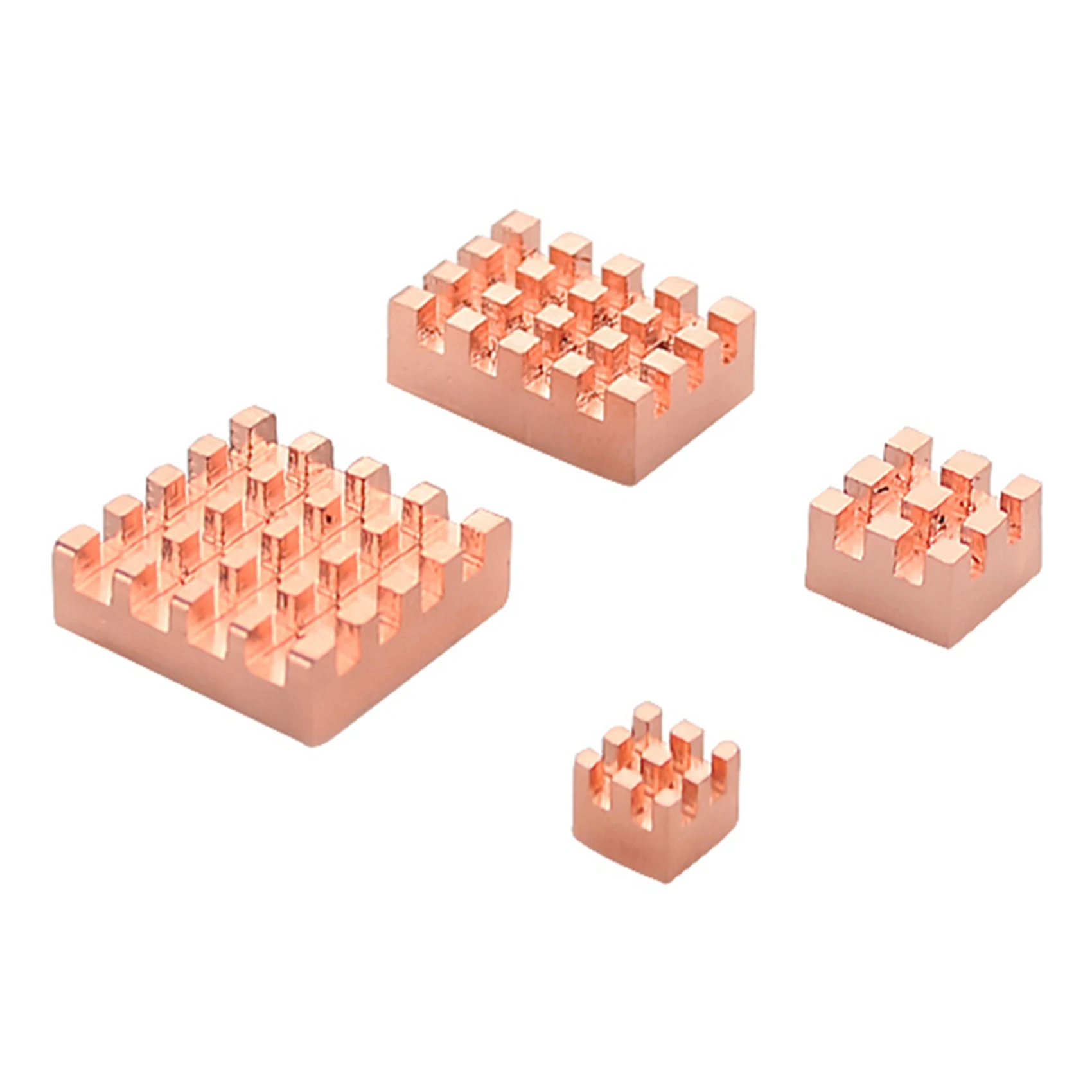 Delicate Texture-4Set Heat Sink Metal Copper Heatsink Passive Cooling Pad Heat Dissipation Radiator For Raspberry Pi 4 Model B