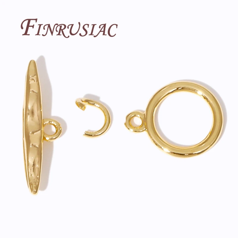 2/4Pcs 18K Gold Plated Toggle Clasps For Jewelry Making Supplies,Brass OT Clasp Connector For Bracelets Findings DIY