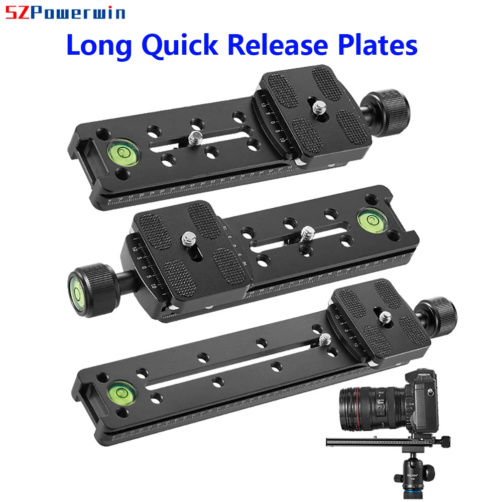 

Powerwin Long Quick Release Plate Clamp NNR-200 NNR-150 NNR-100 Slide Rail Long-Focus Zoom Lens Holder Bracket Tripod Camera