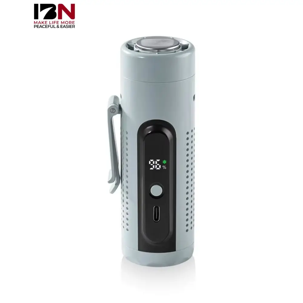IBN199 New Model Handheld Fan Multi-Functional USB Ice Pack Desk/Waist/Neck-Mounted Semiconductor Cooling ABS Material Four