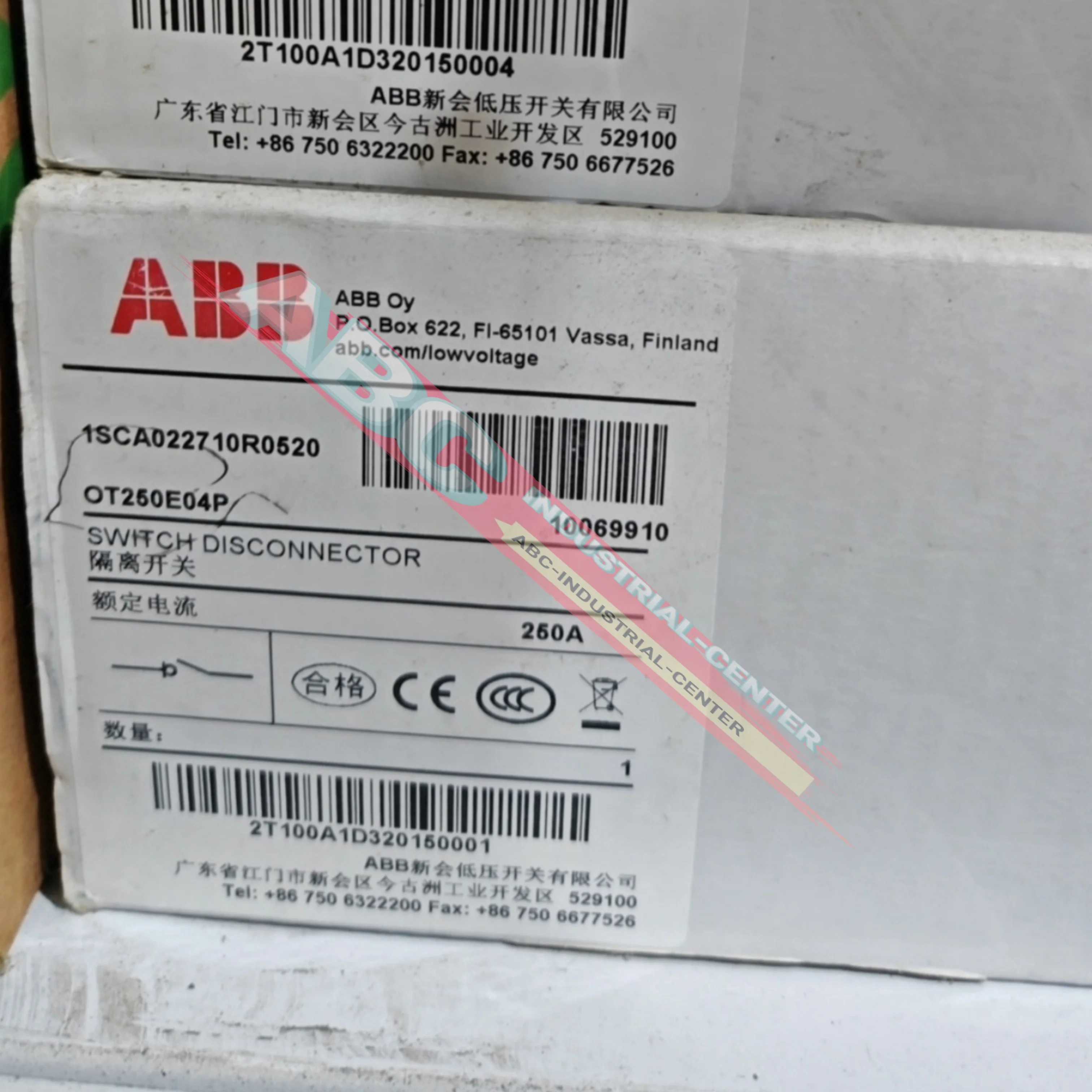 

Новый в коробке OT200E04P 1SCA022713R4930 Изолирующий переключатель OT250E04P 1SCA022710R0520