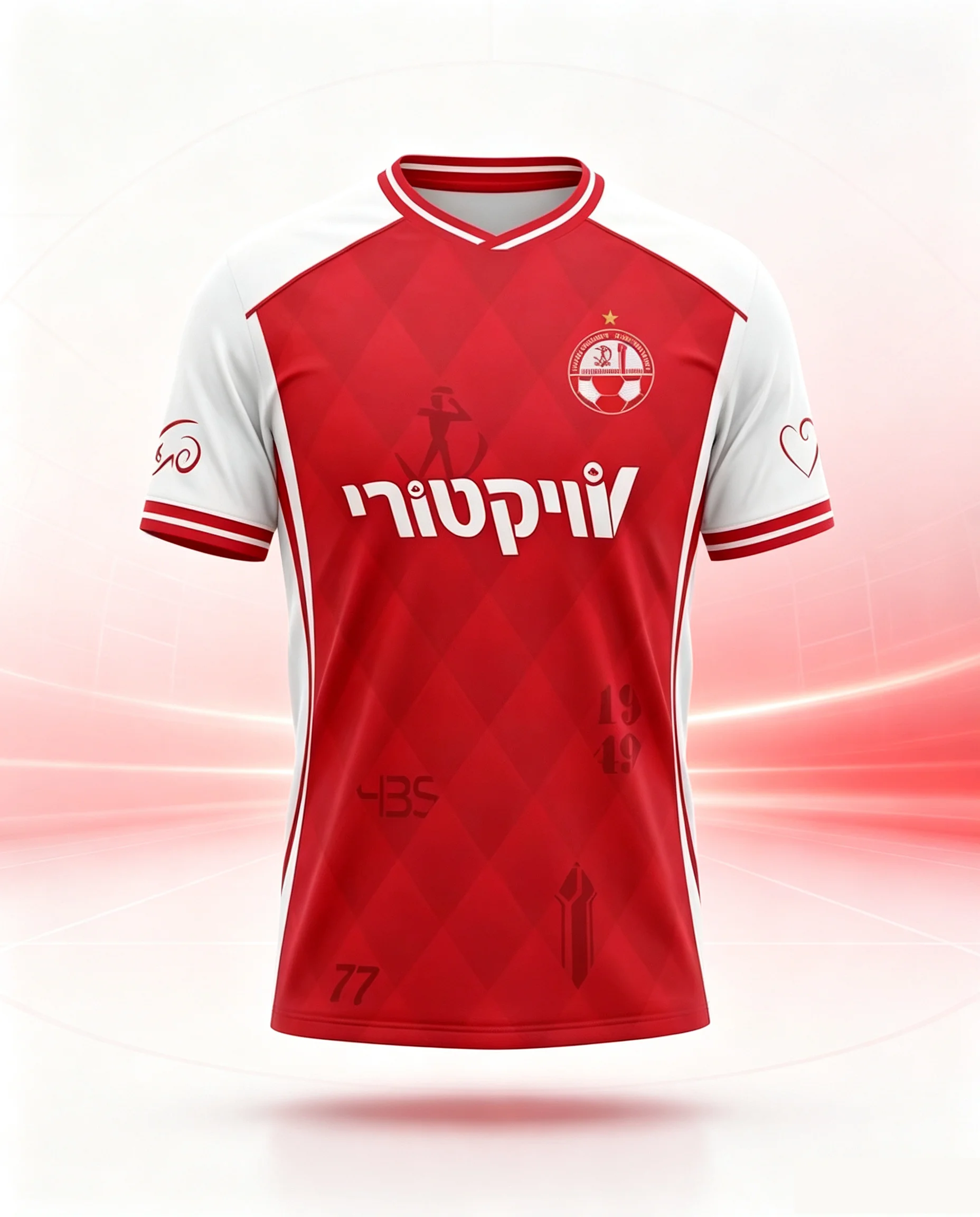 2026 Hapoel Be'er Sheva 3D Printed Football Jersey Summer Breathable Quick Drying Short Sleeved T-shirt Family Matching Clothing