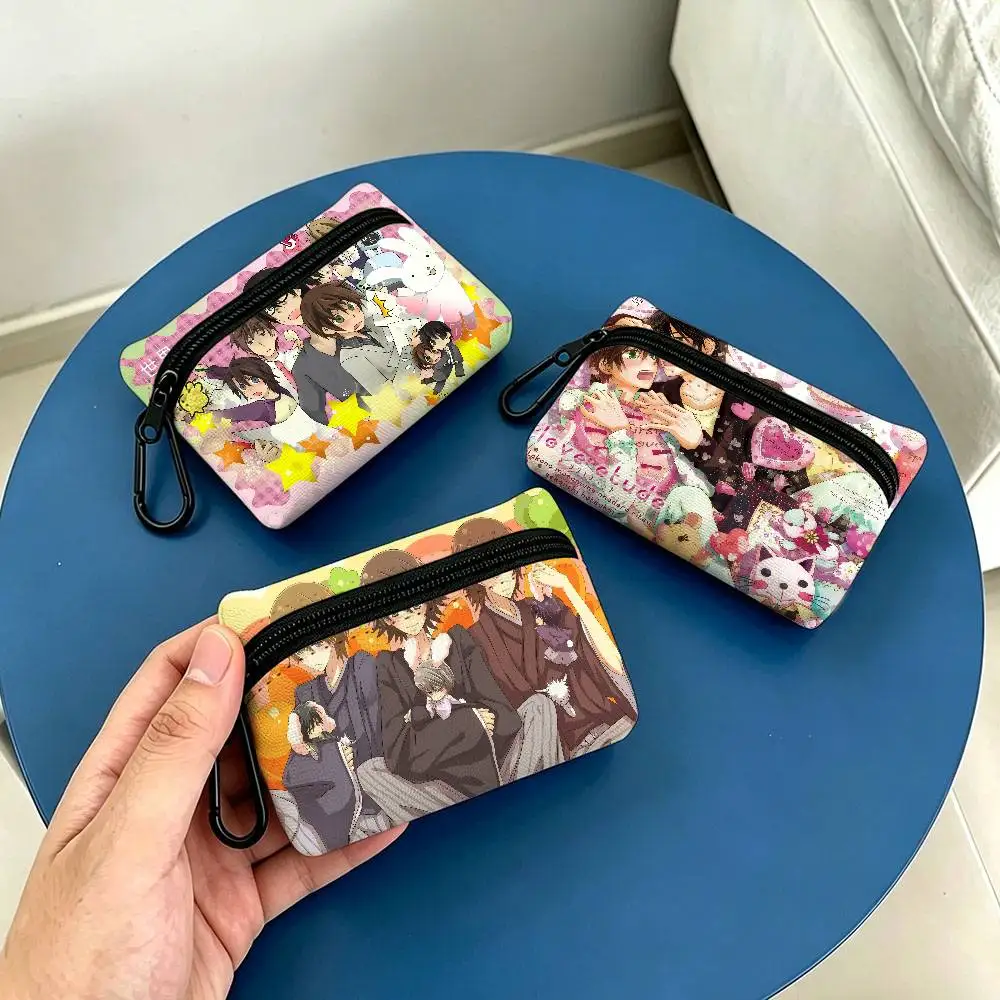 Sekai Ichi Hatsukoi Lightweight Oxford Fabric Coin Purse Carabiner Hook Design Mini Card Key Organizer Bag