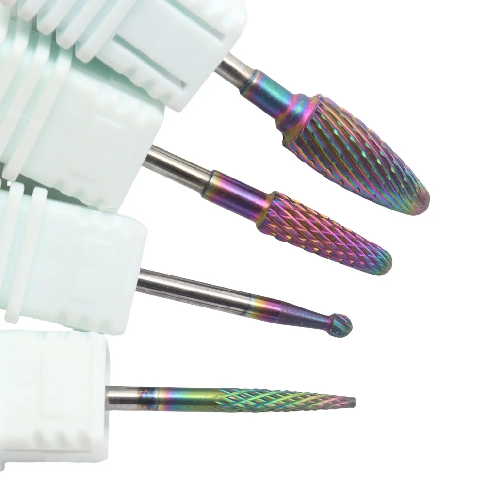 1 stuks Rainbow Premium wolfraamcarbide nagelboren - professionele nagelbooraccessoires voor gel-acrylverwijdering, manicure tot