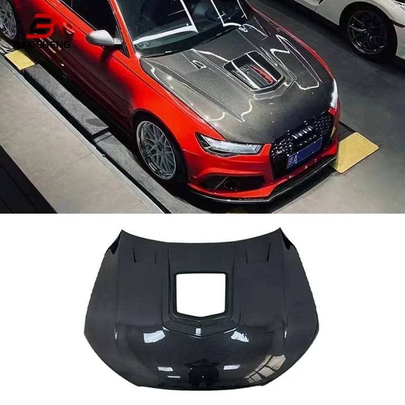 

BC High Quality Carbon Fiber Front Hood Bonnet Engine Cover For Audi RS6 A6 S6 A6