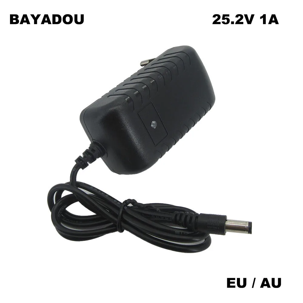 

25.2V 1A 1000MA DC Lithium Charger 6S 21.6V 22.2V Li-ion Electric tool Wall Charger EU / AU Plug