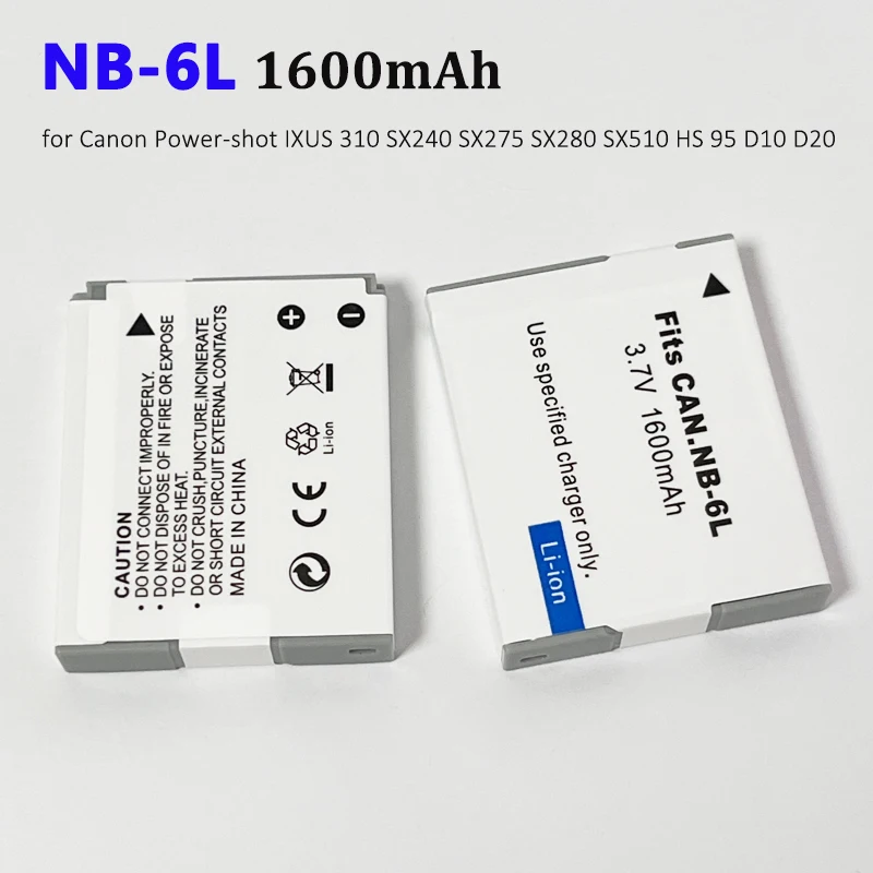 NB-6L NB 6L 1600 мАч зарядное устройство для Canon Power-shot SX520 HS SX530 SX600 SX610 SX700 D10 D30 S95 IXUS 210 аккумулятор для камеры