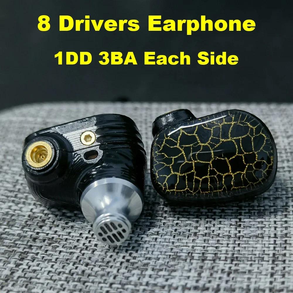 

IEM Earphones HiFi Headphones in-ear Monitor Earbuds 1DD 3BA IEMs MMCX Detachable Cable 3.5mm Headphones for Musicians Headsets