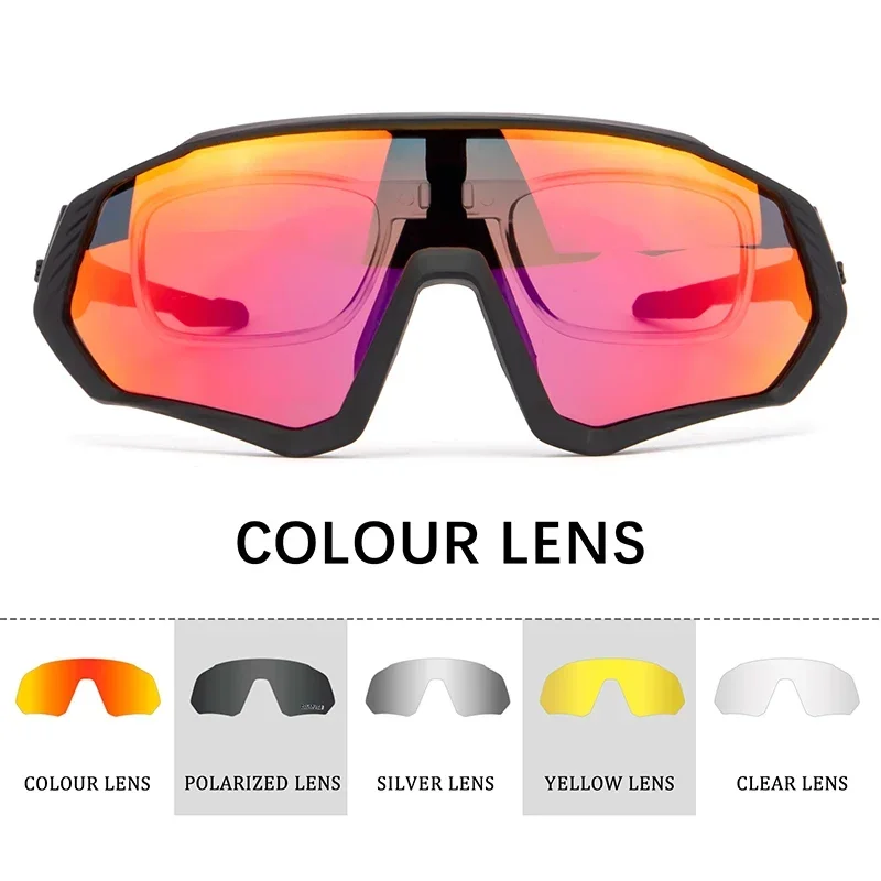Kapvoe Photochrome Fahrradbrille für Herren, Fahrrad-Sonnenbrille, Sportbrille, UV400, MTB, Fahrradbrille, Reitschutz, UV400 – Detail 4