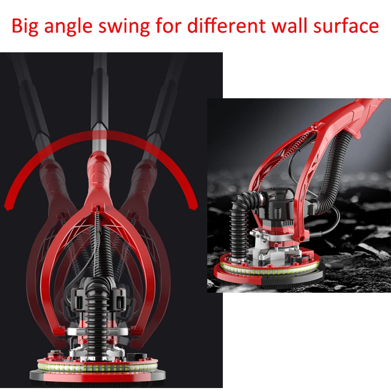電気折りたたみ式乾式壁サンダー,ブラシレスモーター,研磨機,集塵,可変速度,220v-240v,900w