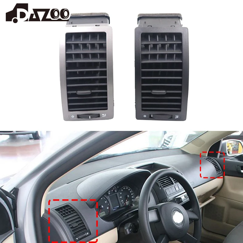 Black Silver Left Right Dash Car AC Air Outlet Vent For VW Polo Sedan MK4 9N Vento 2002-2009 6Q0819704 6Q0819703 6Q0 819 704 703