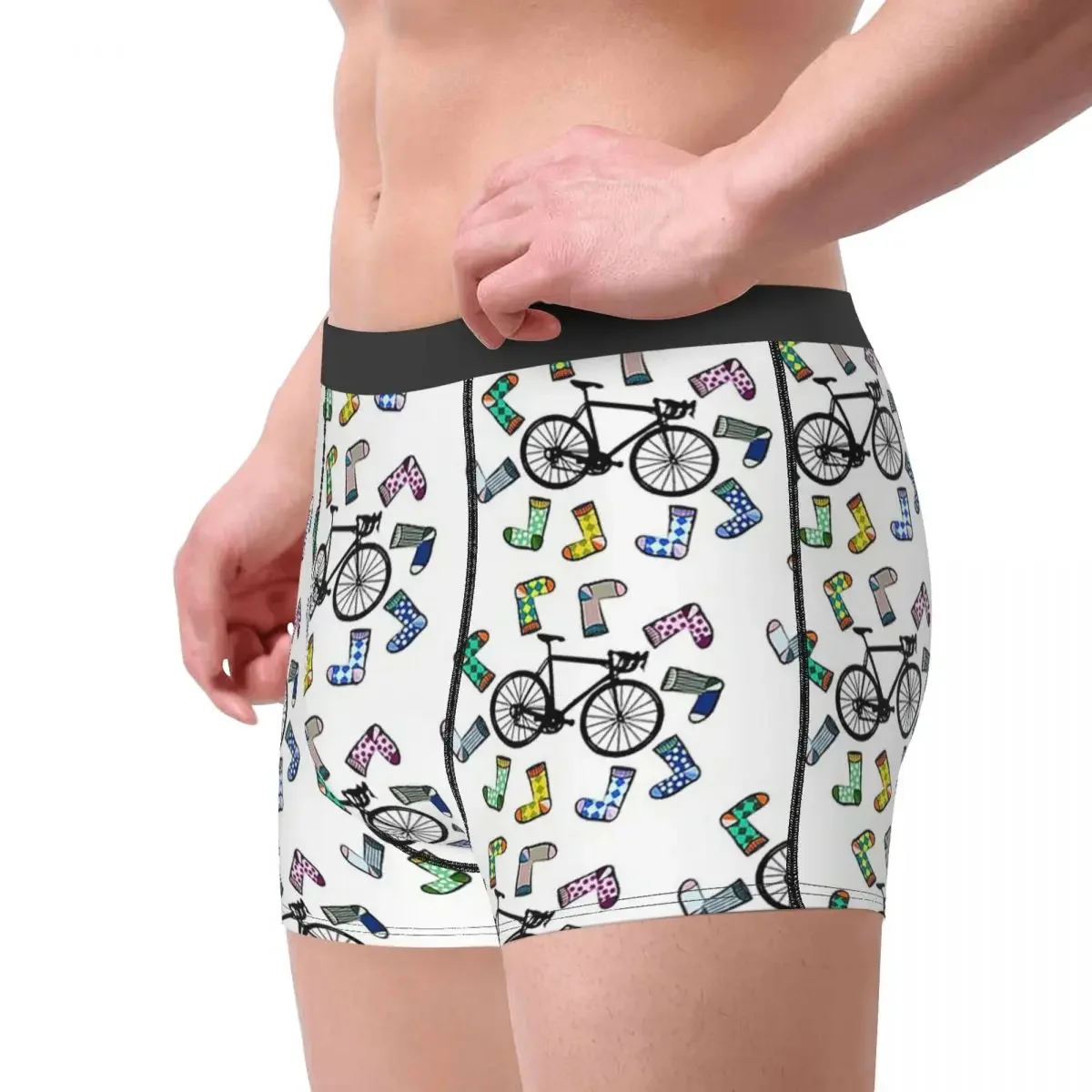 Sock Doping Illustration Bike Biker Cycle Bicycle Racing Underpants Homme Panties Men's Underwear Sexy Shorts Boxer Briefs