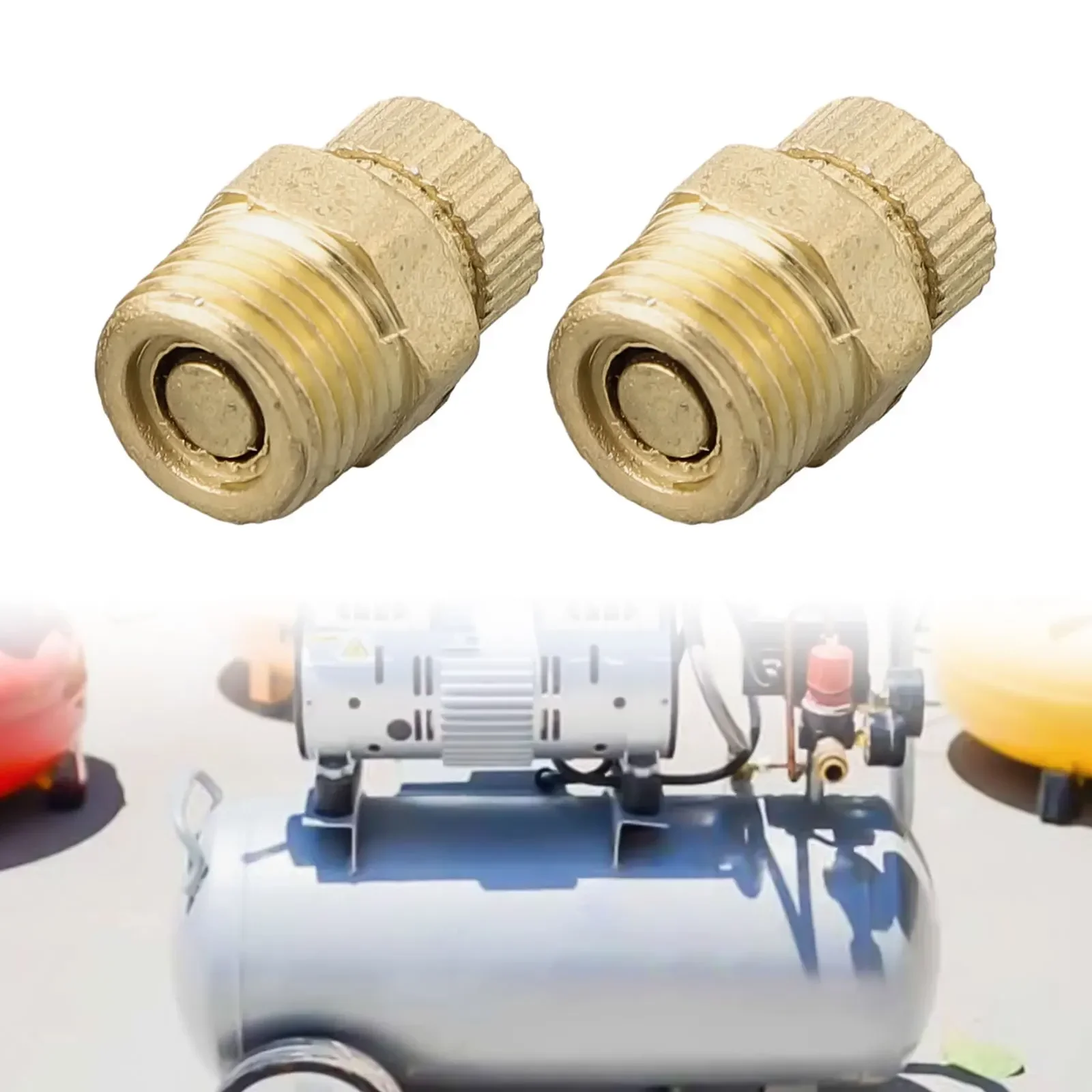 2pcs Air Compressor Brass Drain Screw Silent For Air Compressor Drain Valve Replacement Screw Small Air Pump Tools Accessories