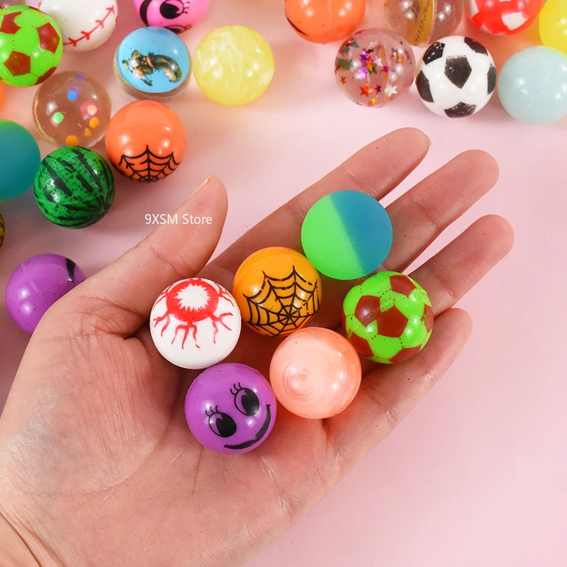 10/20Pcs Bouncy Ball ของเล่นเด็กวันเกิด Party Favors ของขวัญสําหรับผู้เข้าพัก 25 มม.ยาง Bouncing Ball Pinata Goody Bag Fillers รางวัล