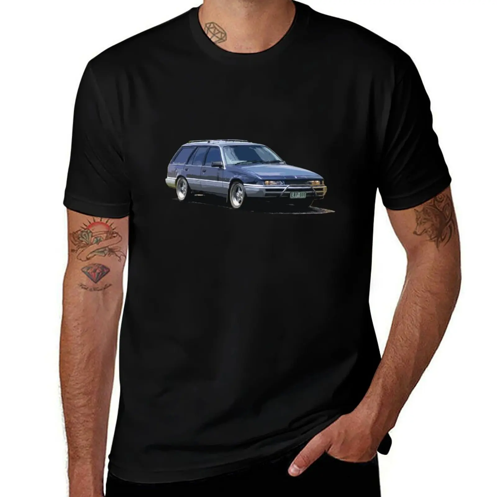 Holden VL Calais Wagon T-Shirt Large Size Casual Short Sleeve Top T-Shirt
