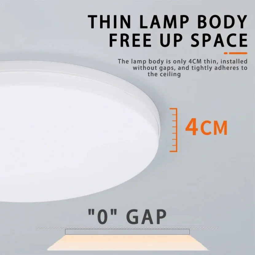 LED Ceiling Light Modern Circular Ultra-thin Light Fixture Bedroom Living Room 18W 24W 36W 48W Indoor Home Decoration Light