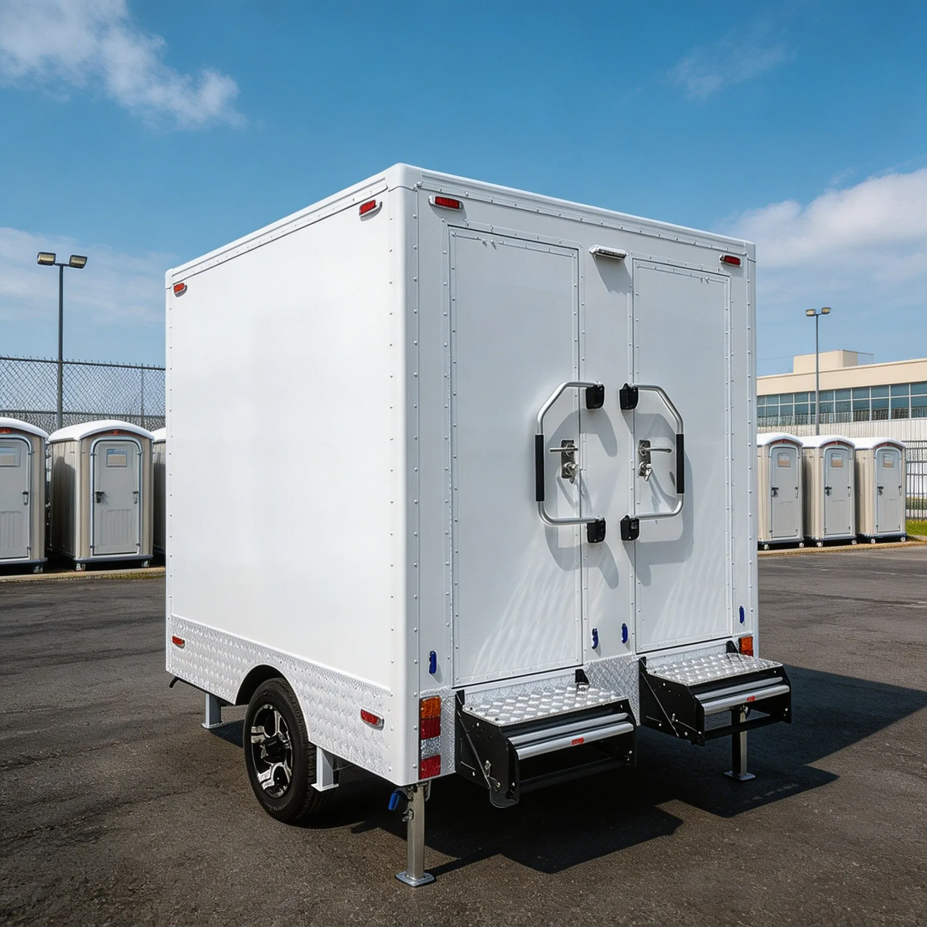 Innovative and Customizable Portable Toilet Trailer – Luxury Outdoor Bathroom with Easy Mobility