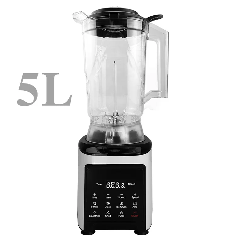 

5L Large Capacity Smart Touch Screen Commercial Blender Multifunctional Wall Breaker Restaurant Meat Grinding Food Processing