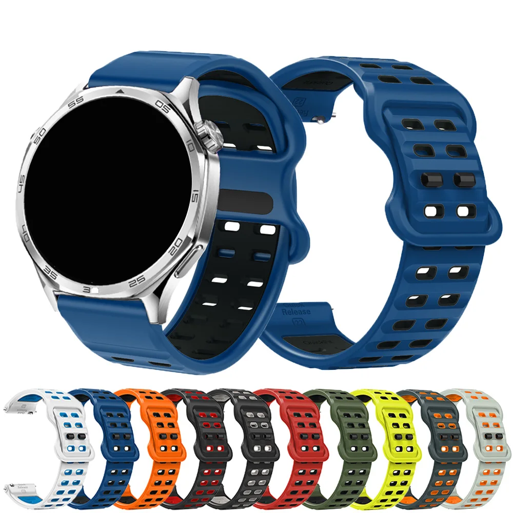 22 mm Ersatz-Silikonarmband für Huawei Watch 4 GT3 GT 5 Pro GT2 GT 3 Pro 46 mm Armband Smartwatch Band Uhrenarmbänder Armband