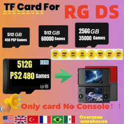 TF Card for Anbernic RG DS Popular Classic Retro Game PSP PS2 3DS Android 14 Portable Handheld 512G Sd Card Gifts