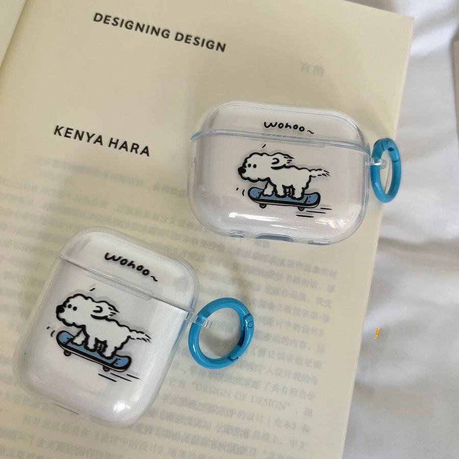 Cute Cat Knife Cartoon Clear Soft TPU Earphone Case For Airpods 4 3 2 1 Pro Pro2 Pro3 Shockproof Airpods Transparent Cover