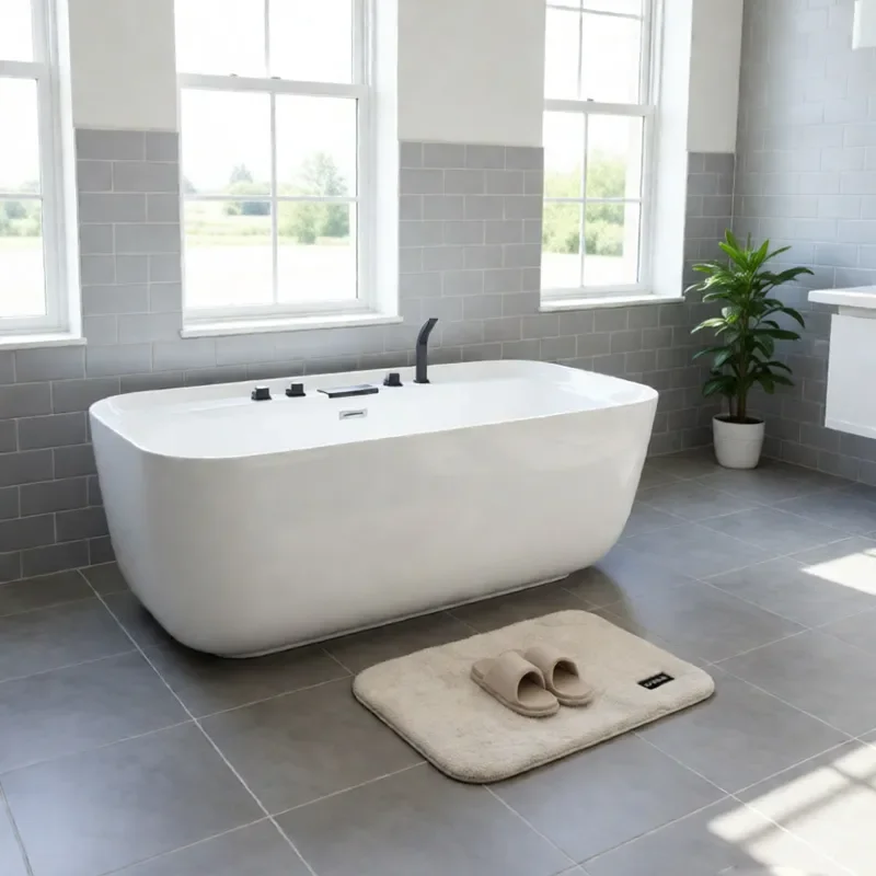 for Independent Thin-edged Seamless Integrated Bathtub Home Hotel Engineering B&B Small Apartment Active Oxygen Bubble Bath