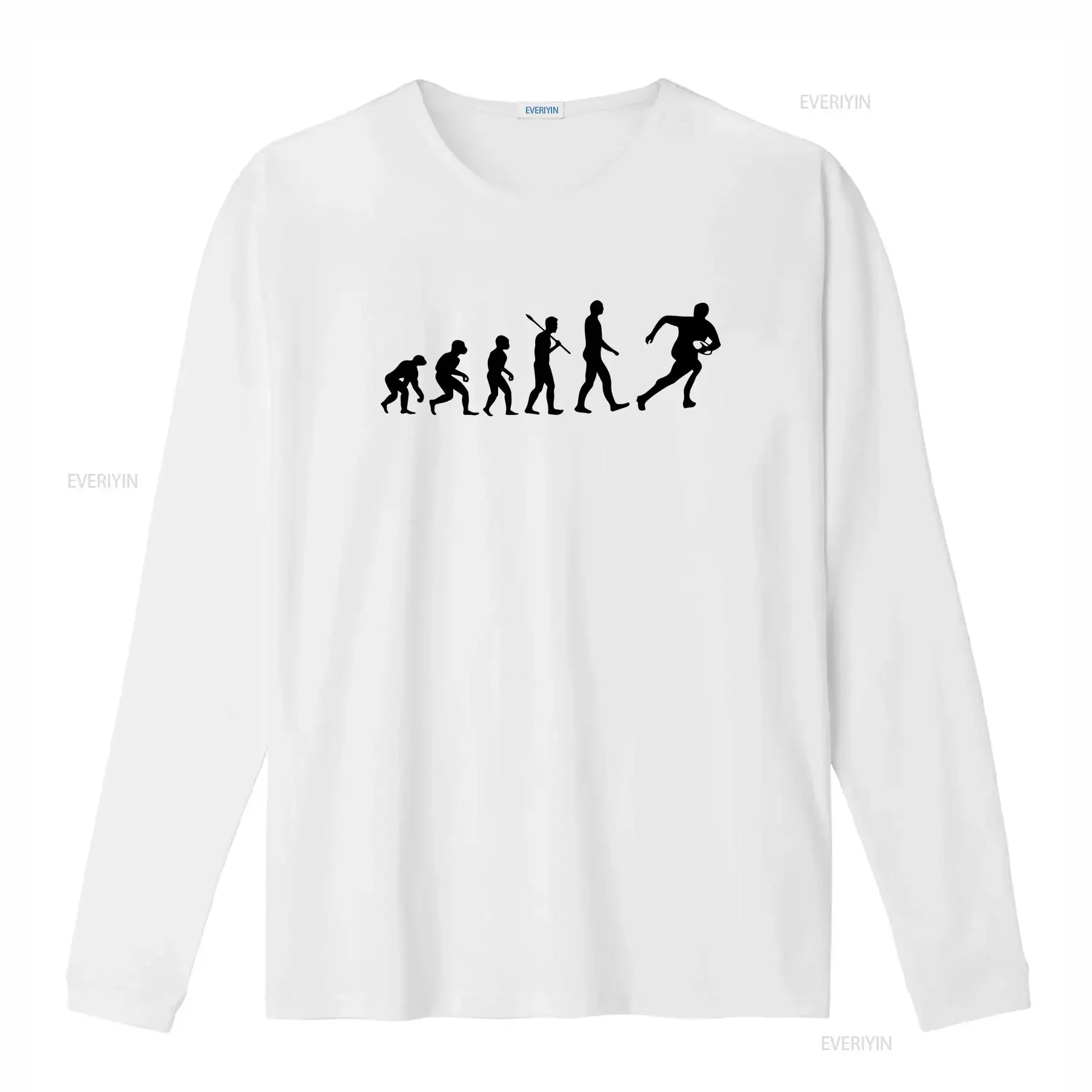 Evolution Of Rugby Adults T Shirt Men's Ladies Top Lover s Cotton  vintage Washed Breathable Stretched fashion Versatile