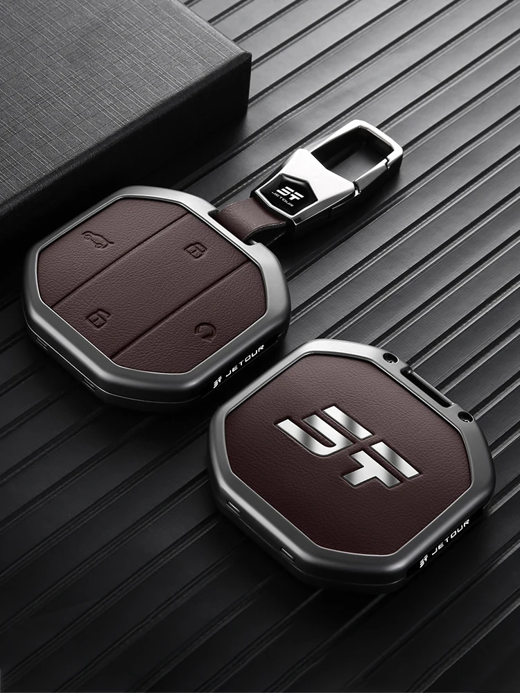 Autoschlüssel-Schutzhülle für Chery Jetour T1 T2 Traveller I-DM Votour T10 Freedom Schlüsselanhänger aus Zinklegierung Vollschutz Stoßfest – Detail 1