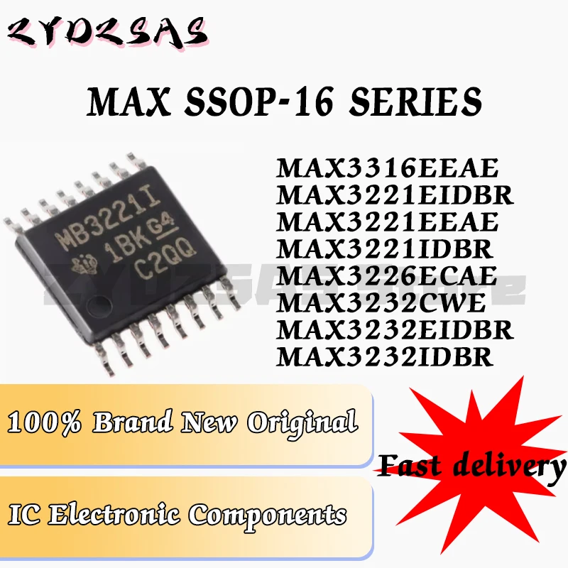 MAX3316EEAE MAX3221EIDBR MAX3221EEAE MAX3221IDBR MAX3226ECAE MAX3232CWE MAX3232EIDBR MAX3232IDBR IC Chip SSOP16