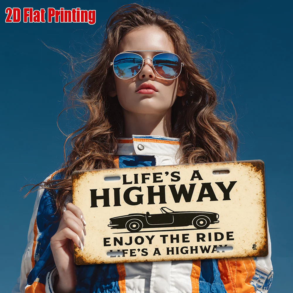 2D Flat, 1pc, Vintage Metal Sign, for Decorationg Only, Outdoor Wall Art (15x30cm), 