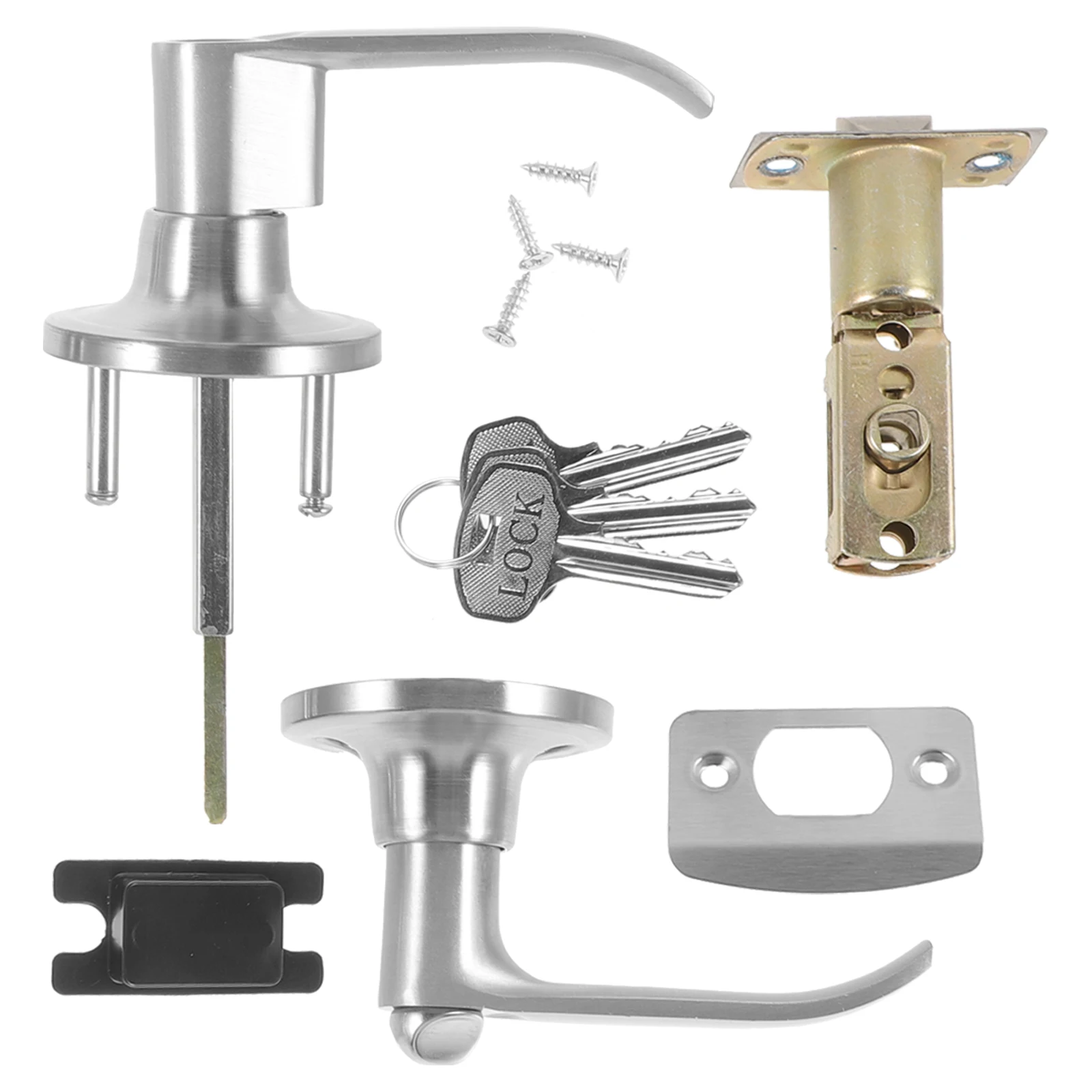 

Three post Ball Knob Lock Cylinder Spring Bolt Bedroom Bathroom Doors Thickness 25 45mm Copper Core Key Entry Door Locks Door H