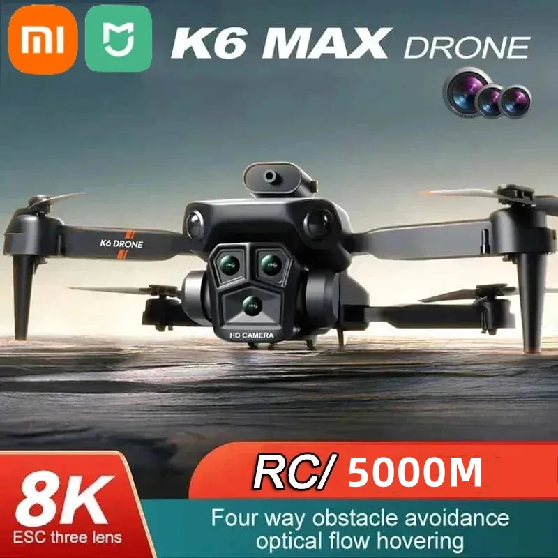 

Xiaomi MIJIA K6 Max Drone 8K GPS Professinal Three Cameras Wide Angle Optical Flow 4way Obstacle Avoidance Quadcopter Aerocraft