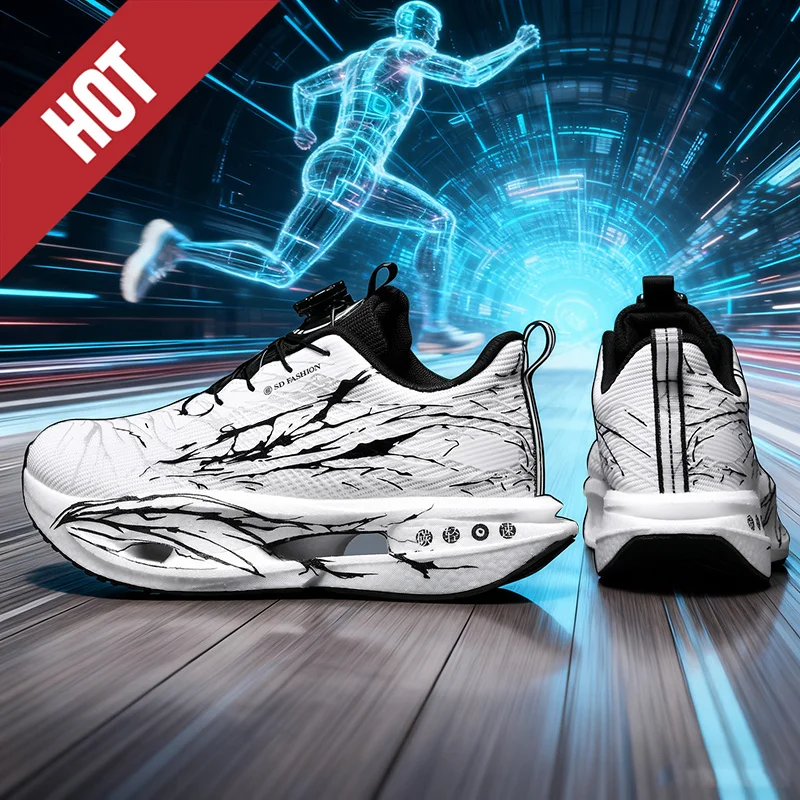 NEW Running Shoes Carbon Board Marathon Men Sports Fitness Breathable Lightweight Women's Comfortable Athletic Anitskid Sneakers