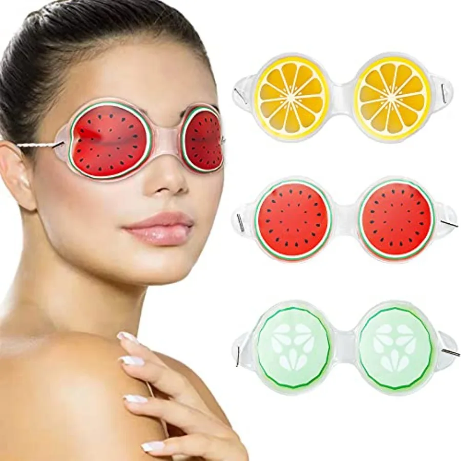 

Gel Eye Mask for Dark Circles and Puffiness, Cold/Hot Packs Reusable Cute Cooling Ice Eye Masks, Relief Migraine Eyes Swollen,
