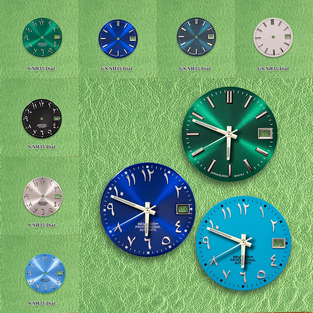 GS Dial Or S Logo Dial 28.5mm Sunray NH35 Dial Fit NH36/4R/7S Movement No Luminous High Quality Watch Modification Accessories