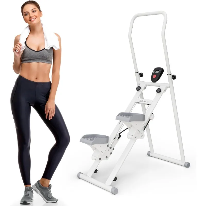 Treppenstepper für zu Hause, Stepp für Heimtraining für Ganzkörpertraining, zusammenklappbarer Cardio-Treppenmeister, kompakte Treppe