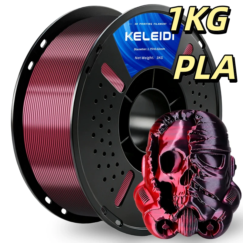 Creality 3D Printing Supplies Real Silk Pla Filament 1.75mm Dual Color Three Color 1KG Rainbow Color Fdm 3D Printing Material