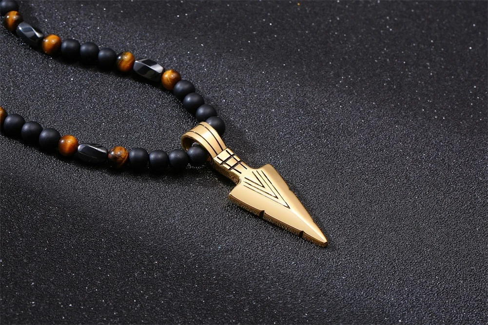 HERREN SCHWARZE CARNELIANISCHE STEIN ROSAIRPERLEN-HALSKETTE CROSS CRUCIFIX KATHOLISCHER MÄNNLICHER SCHMUCK – Detail 17