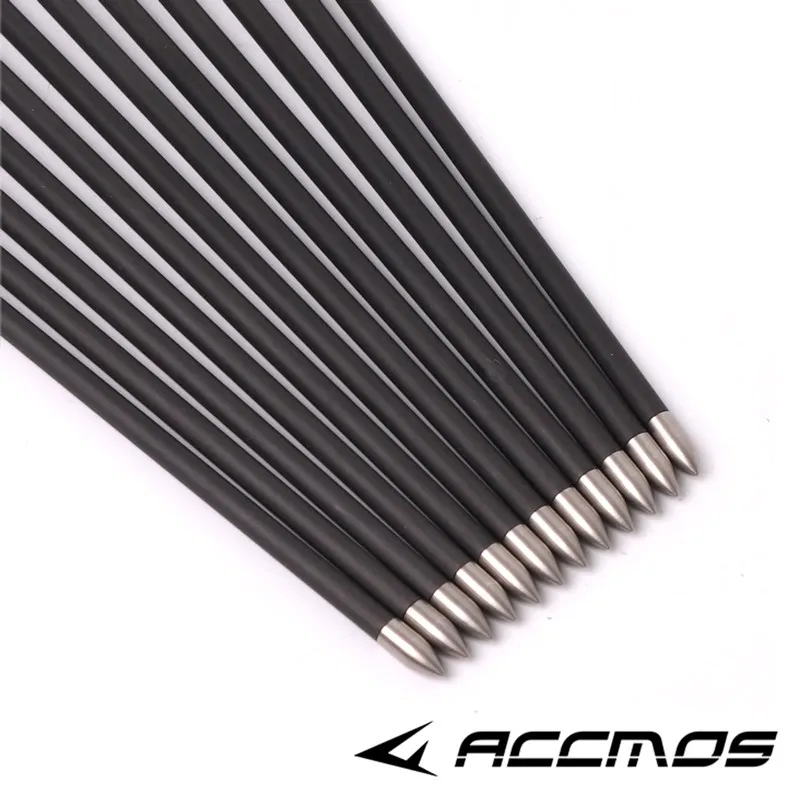 Imagem -05 - Pure Carbon Arrow Spine para Archey Shooting Hunting Comprimento do Eixo 31 Polegadas 2501000 6-12 Pcs Id4.2 mm