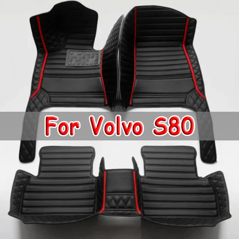 

Car Floor Mats For Volvo S80 2006~2016 MK2 Leather Mat Automobile Interior Part Luxury Carpet Protective Pad Rug Car Accessories