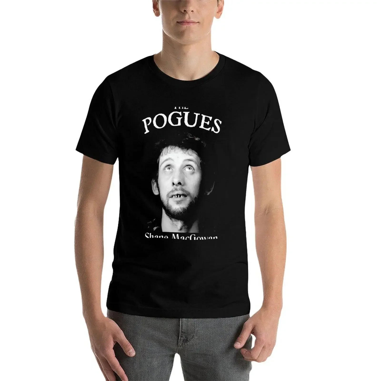 shane macgowan the pogues T-Shirt hippie clothes sublime plain white t shirts men