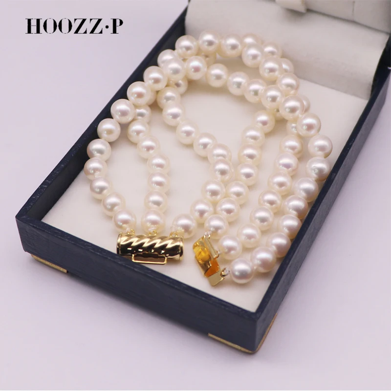 HOOZZ.P الأبيض 6-7 مللي متر AAAA جودة عالية TRP سوار المياه العذبة مثقف اللؤلؤ بالجملة هدية مجوهرات الإكسسوار