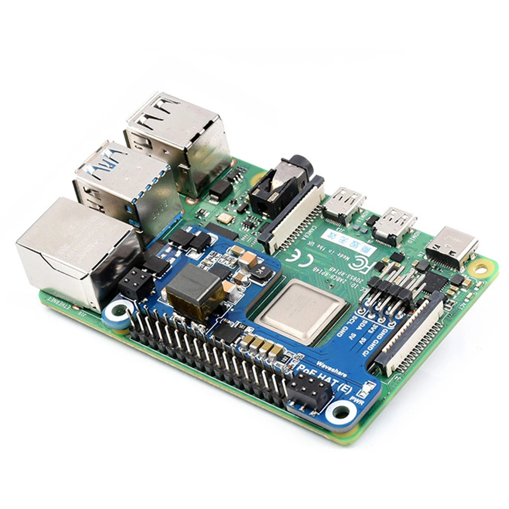4B 3B+ Power Over Ethernet HAT 802.3af-Módulo de alimentación de red compatible 5V2.5A para Raspberry Pi