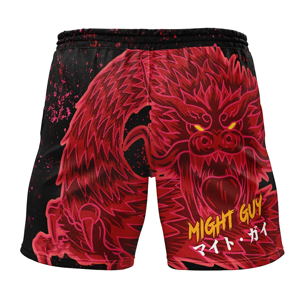 Fitness Clothing 3D Digital Printing Street Fashion Japanese Anime Fitness Shorts Fashion Trend Short Sleeves