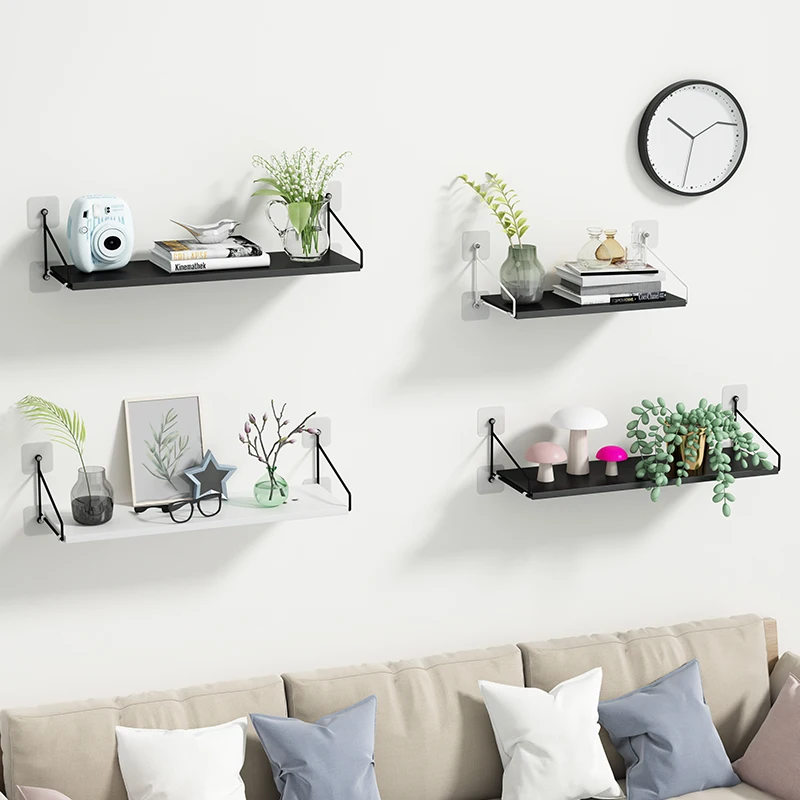 Wall Shelf No Punching Wall Living Room Wall Decoration Wall Hanging Bedroom Wall Hanging Bookshelf Hanging Partition