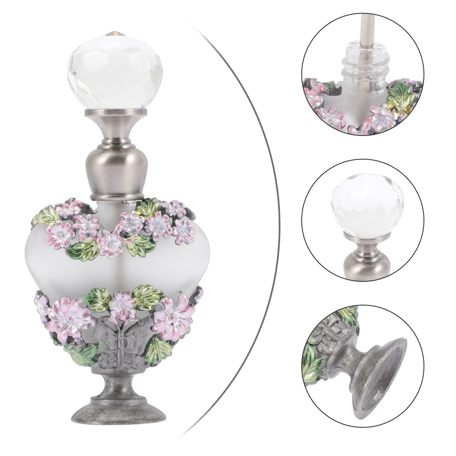 

Vintage Refillable Perfume Bottle Glass Essential Oil Container 5Ml Travel Leakproof Small Perfume Bottles Glass Bottles