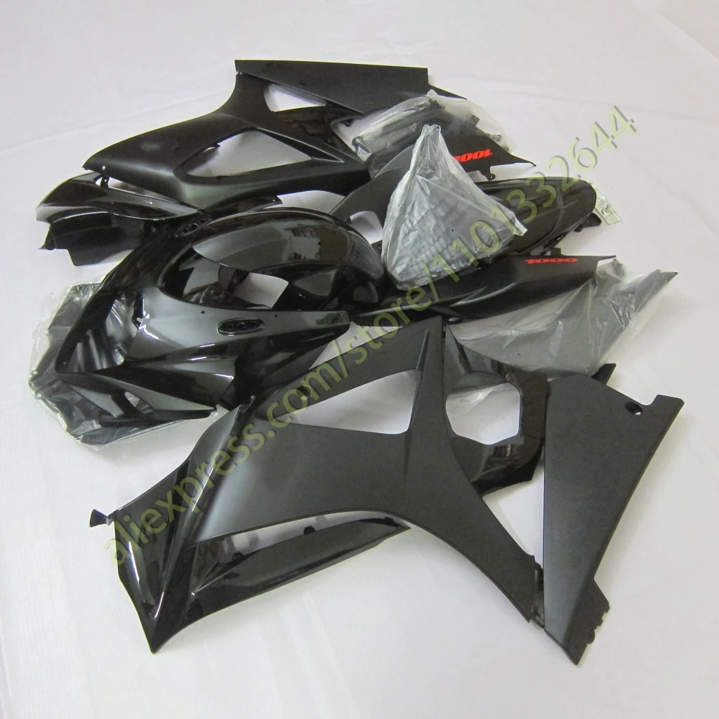 GSXR 1000 2007 2008 Black ABS Plastic Fairing Set for GSXR1000 07 08 Carbon Fibre Motorcycle Fairings Kit Sportbike